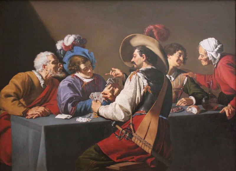 Theodoor Rombouts Playing Cards oil painting image